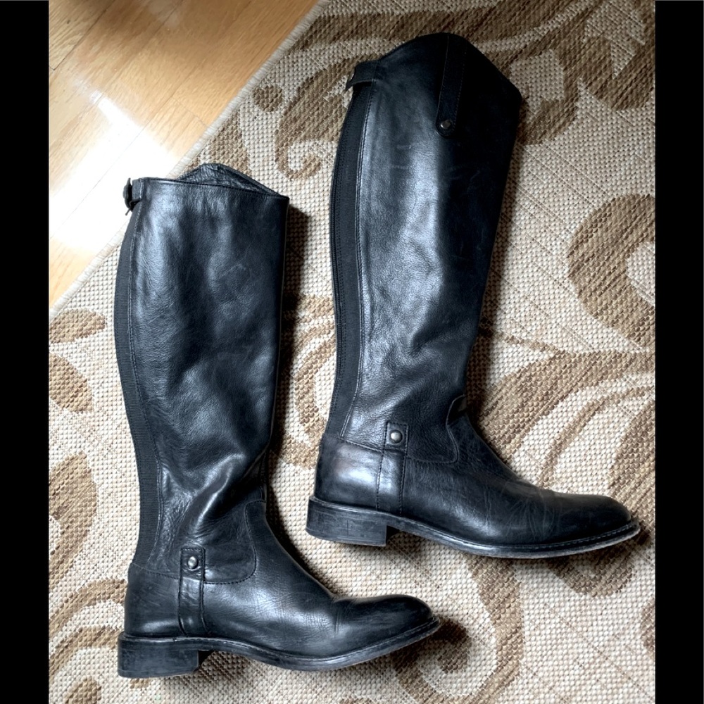 JOHNSTON & MURPHY leather equestrian back zip 8.5